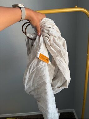 WildBird Beige and White Striped Ring Sling with copper Rings